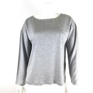 Madewell Libretto Heather Gray Wide Sleeve Shirt Womens Size XS 3/4 Sleeve
